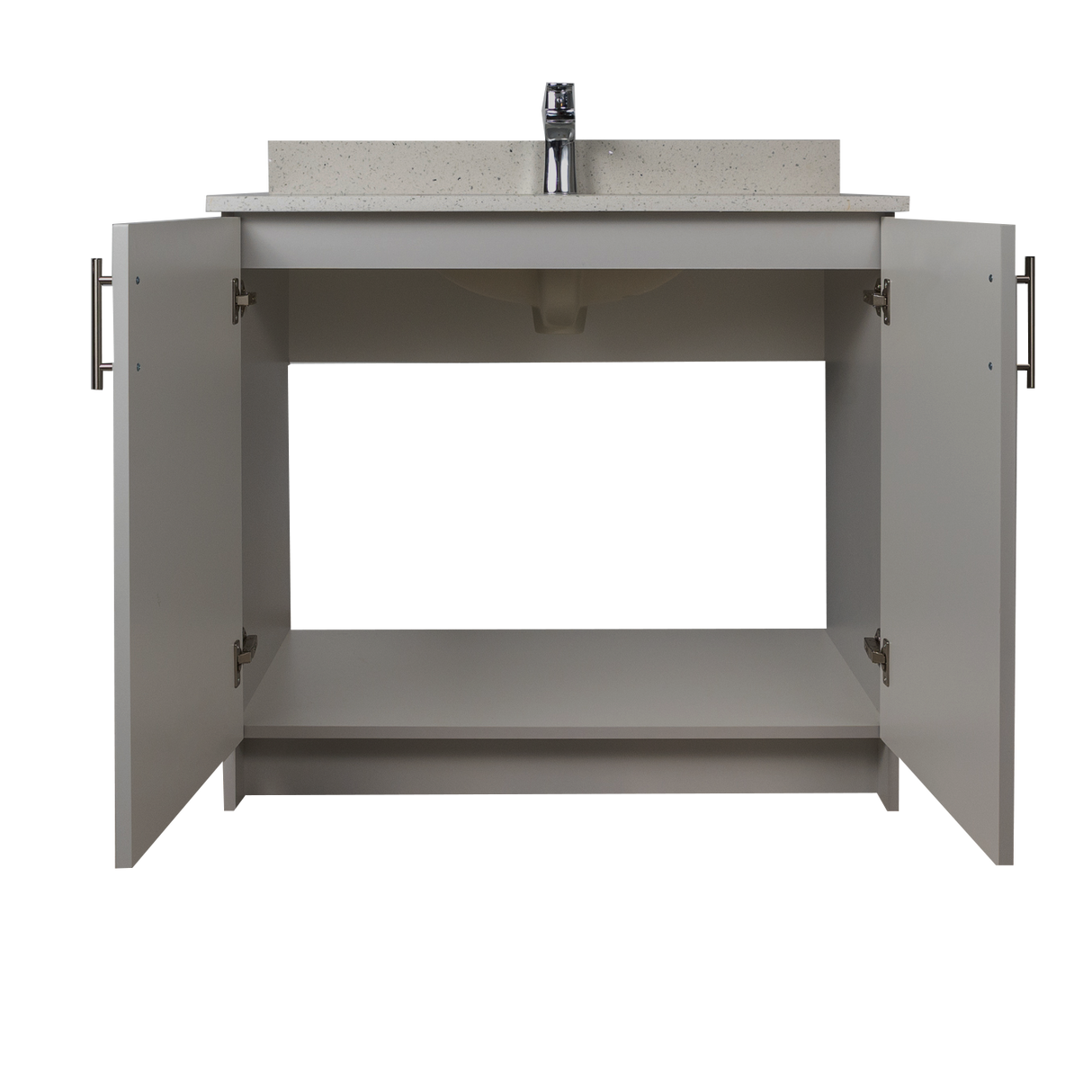 36" MDF - 2 Door - Light Grey - Shaker Doors - Softclose Hardware
