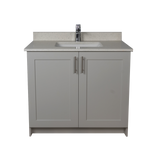 36" MDF - 2 Door - Light Grey - Shaker Doors - Softclose Hardware