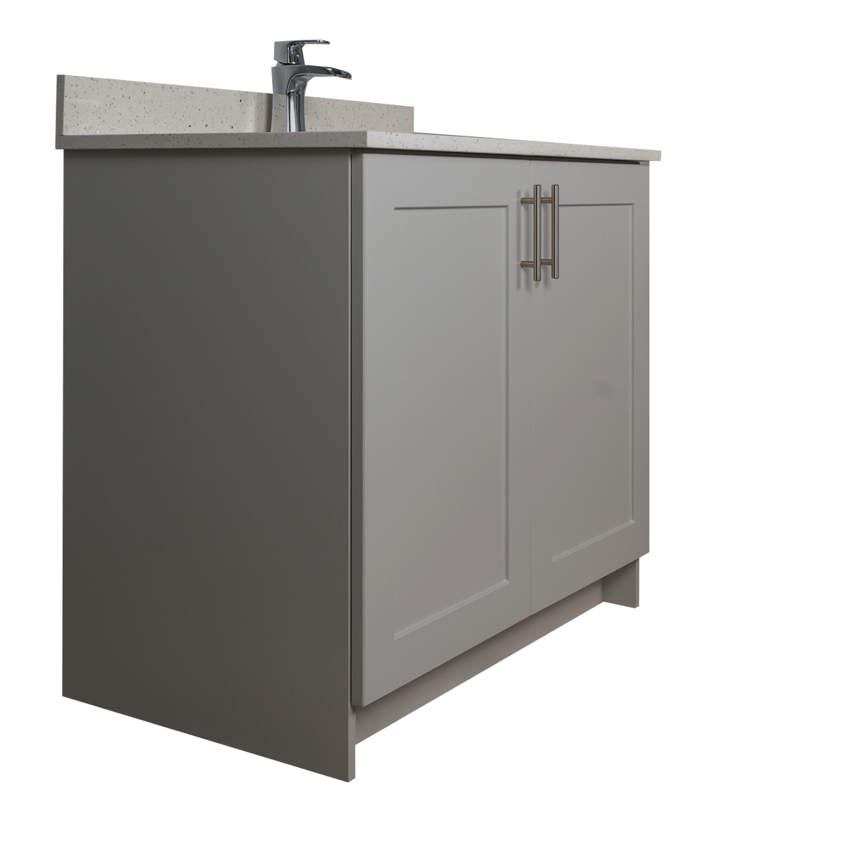 36" MDF - 2 Door - Light Grey - Shaker Doors - Softclose Hardware