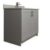 36" MDF - 2 Door - Light Grey - Shaker Doors - Softclose Hardware