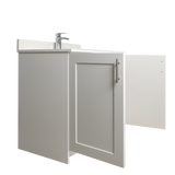 36" MDF - 2 Door - White - Shaker Doors - Softclose Hardware