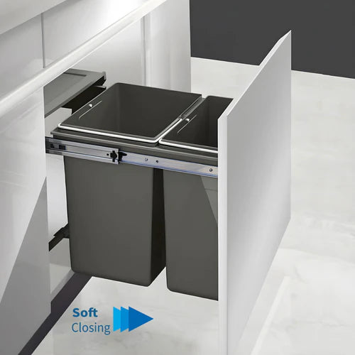 Garbage Bin System 13 1/2" - For 15" Base Cabinet and Up