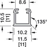Cabinet Interior Strip Lighting Plastic Profile
