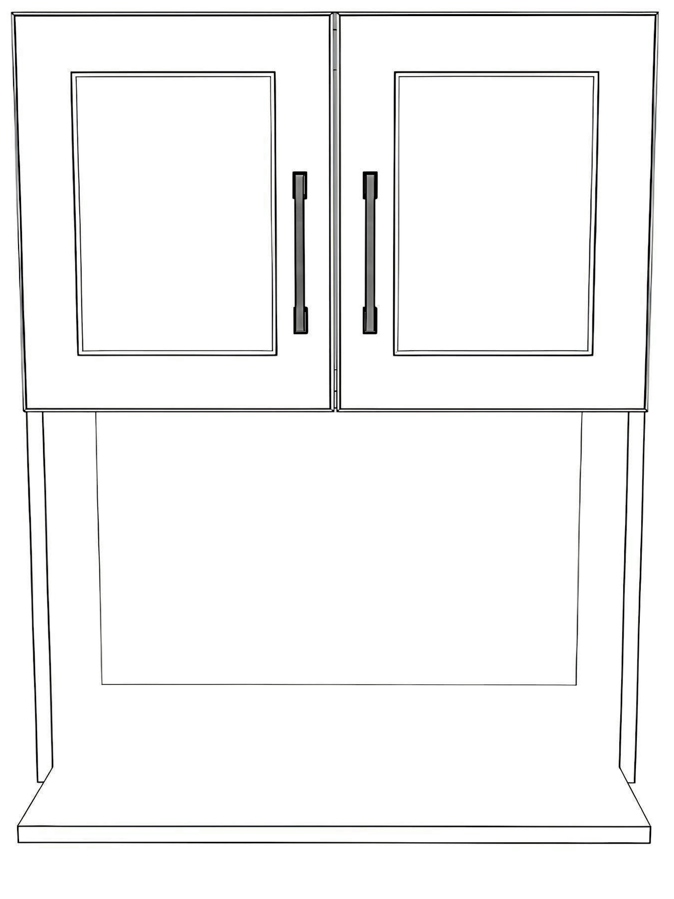 Cabinets With Thermofoil Doors RTI CABINETS   Microwave Cabinet 1377x1836 