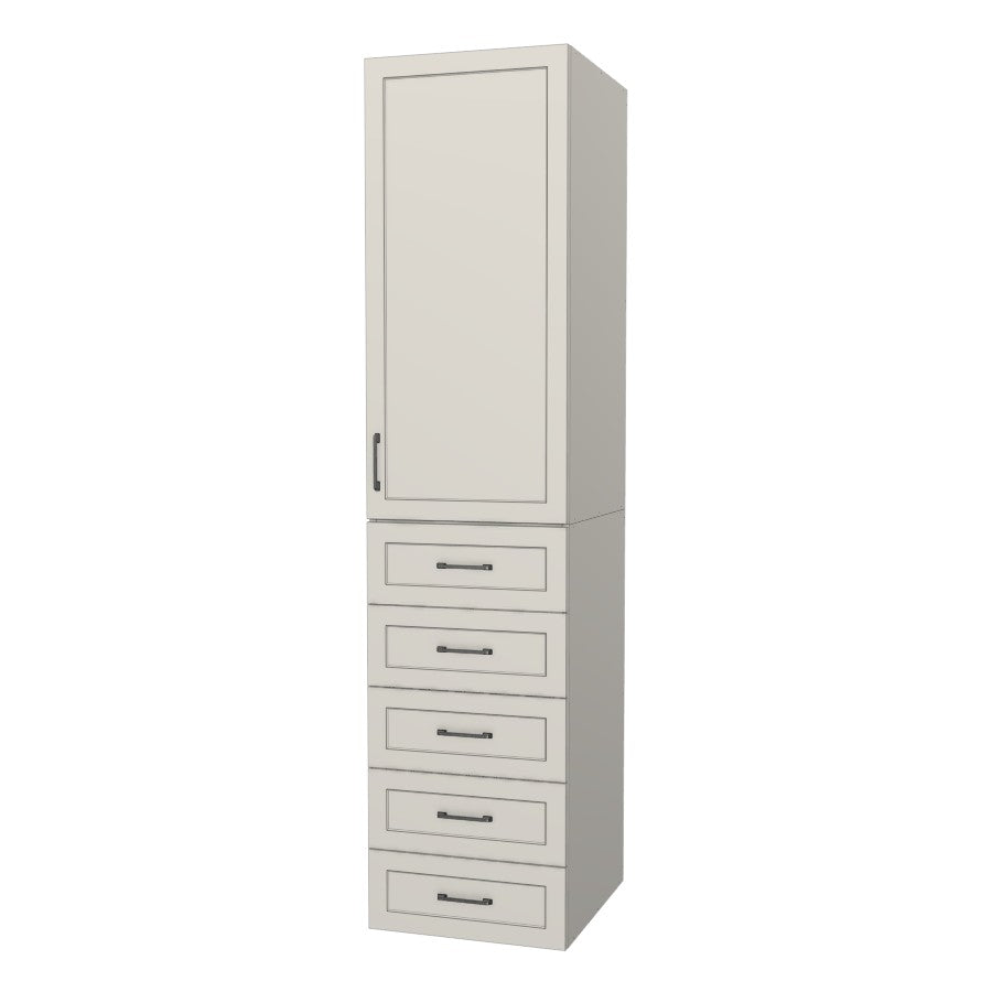 RTI Closets Basic Open & Drawer Closet Unit - 22" Wide - Thermofoil Fronts