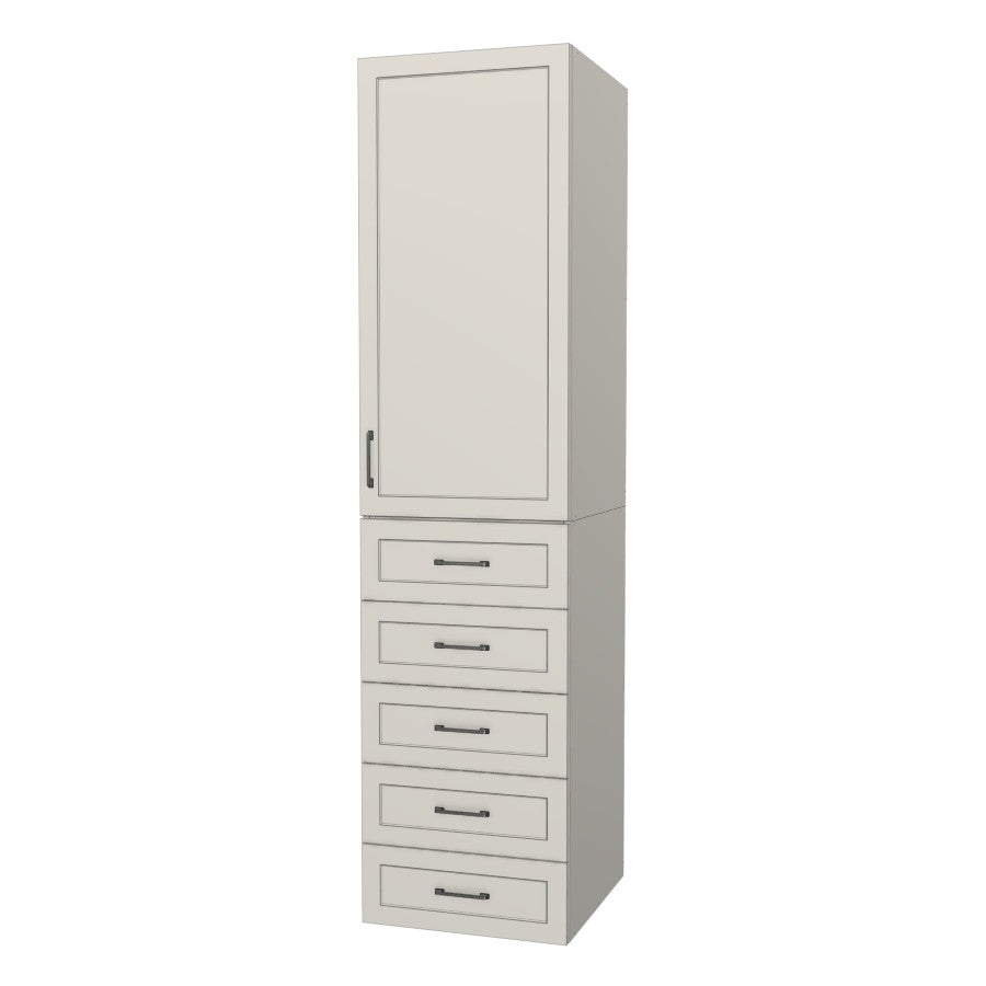 RTI Closets Basic Open & Drawer Closet Unit - 23" Wide - Thermofoil Fronts