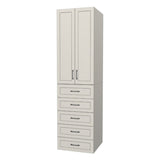 RTI Closets Basic Open & Drawer Closet Unit - 25" Wide - Thermofoil Fronts