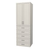 RTI Closets Basic Open & Drawer Closet Unit - 31" Wide - Thermofoil Fronts
