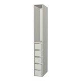 RTI Closets Basic Open & Drawer Closet Unit - 12" Wide - Thermofoil Fronts