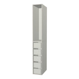 RTI Closets Basic Open & Drawer Closet Unit - 13" Wide - Painted Fronts