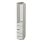 RTI Closets Basic Open & Drawer Closet Unit - 17" Wide - Thermofoil Fronts