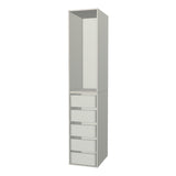 RTI Closets Basic Open & Drawer Closet Unit - 18" Wide - Thermofoil Fronts