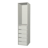 RTI Closets Basic Open & Drawer Closet Unit - 22" Wide - Thermofoil Fronts