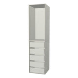 RTI Closets Basic Open & Drawer Closet Unit - 23" Wide - Painted Fronts