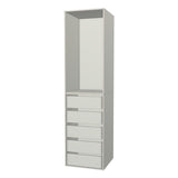 RTI Closets Basic Open & Drawer Closet Unit - 24" Wide - No Fronts