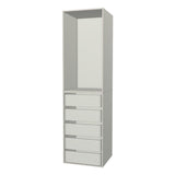 RTI Closets Basic Open & Drawer Closet Unit - 25" Wide - No Fronts