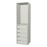 RTI Closets Basic Open & Drawer Closet Unit - 27" Wide - Painted Fronts