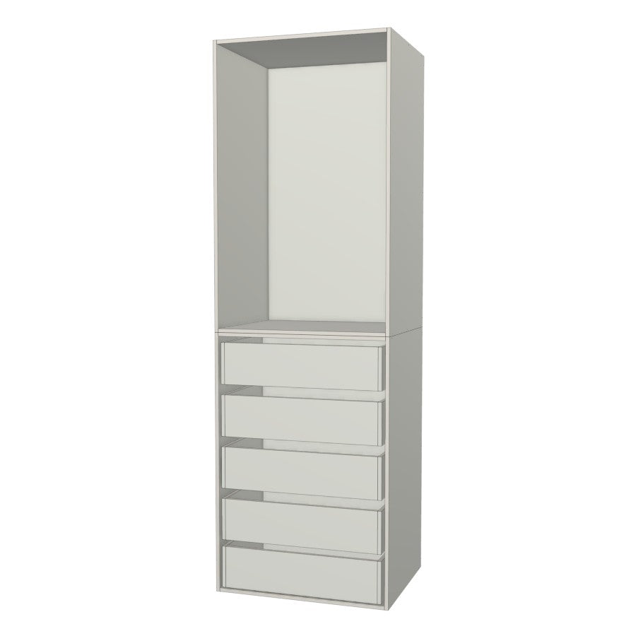 RTI Closets Basic Open & Drawer Closet Unit - 30" Wide - Painted Fronts