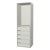 RTI Closets Basic Open & Drawer Closet Unit - 30" Wide - Painted Fronts