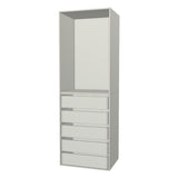 RTI Closets Basic Open & Drawer Closet Unit - 31" Wide - Painted Fronts