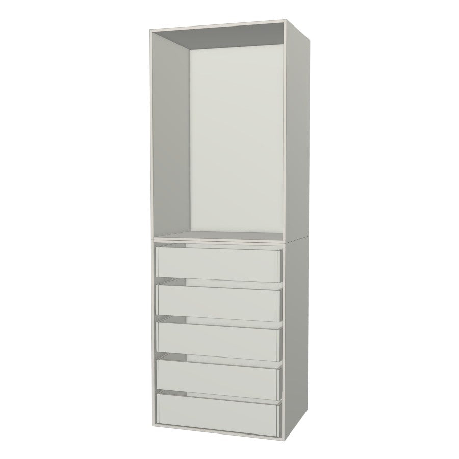 RTI Closets Basic Open & Drawer Closet Unit - 32" Wide - No Fronts