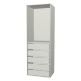 RTI Closets Basic Open & Drawer Closet Unit - 32" Wide - Thermofoil Fronts