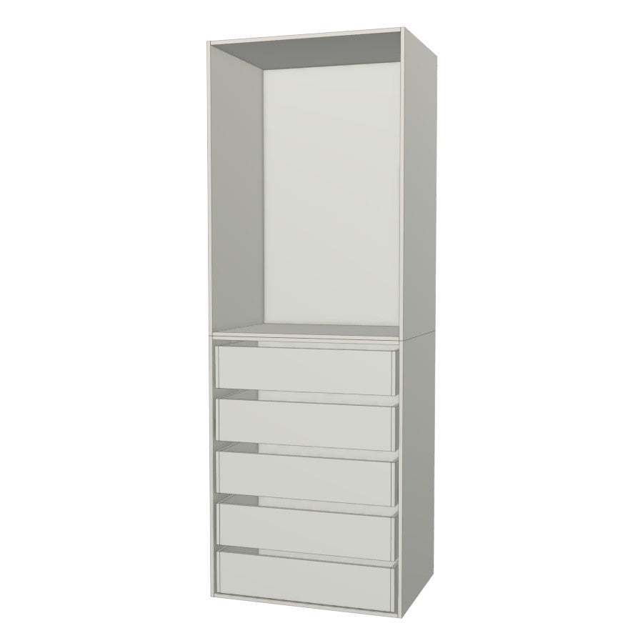 RTI Closets Basic Open & Drawer Closet Unit - 33" Wide - No Fronts
