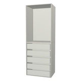 RTI Closets Basic Open & Drawer Closet Unit - 34" Wide - No Fronts