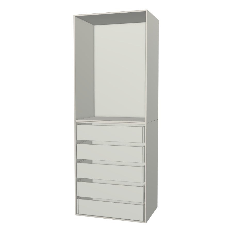 RTI Closets Basic Open & Drawer Closet Unit - 34" Wide - Thermofoil Fronts
