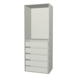 RTI Closets Basic Open & Drawer Closet Unit - 35" Wide - No Fronts
