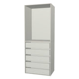 RTI Closets Basic Open & Drawer Closet Unit - 36" Wide - No Fronts