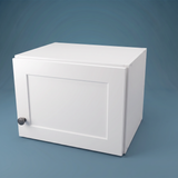 16" Wide x 12" High Wall Cabinet - (White Melamine Cabinets - Thermofoil Doors)