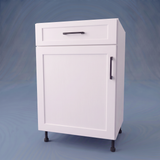 23" Wide Base Cabinet With Drawer On Top - Thermofoil Doors