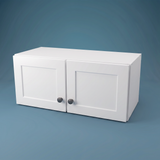 27" Wide x 12" High Wall Cabinet - (White Melamine Cabinets - Thermofoil Doors)