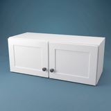 30" Wide x 12" High Wall Cabinet - (White Melamine Cabinets - Thermofoil Doors)