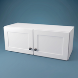 31" Wide x 12" High Wall Cabinet - (White Melamine Cabinets - Thermofoil Doors)