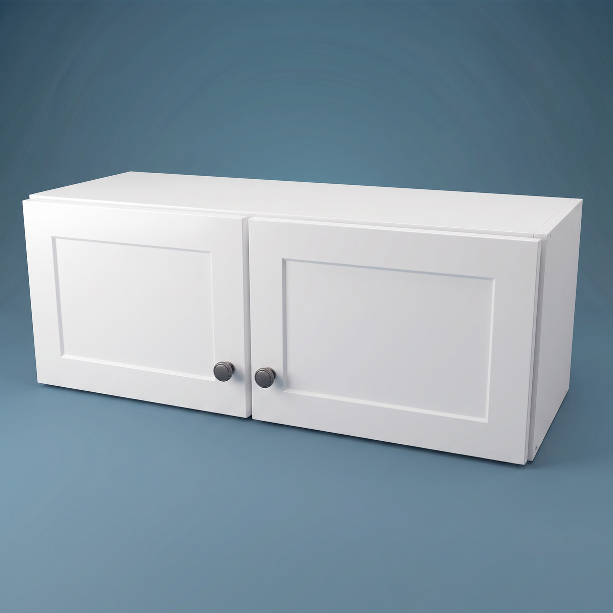 32" Wide x 12" High Wall Cabinet - (White Melamine Cabinets - Thermofoil Doors)