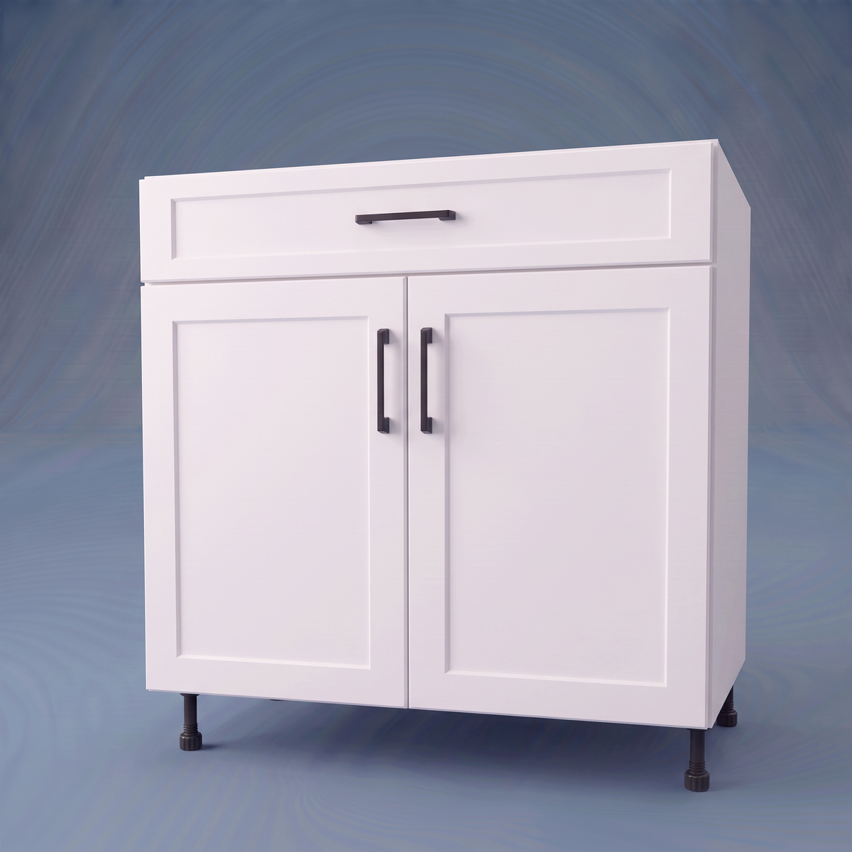 34" Wide Base Cabinet With Drawer On Top - Thermofoil Doors