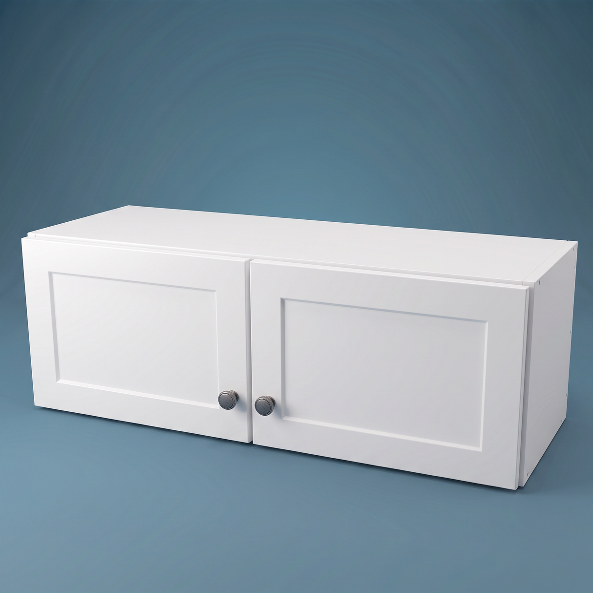 34" Wide x 12" High Wall Cabinet - (White Melamine Cabinets - Thermofoil Doors)