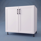 36" Wide Base Cabinet - Sink Cabinet - No Back - Thermofoil Doors