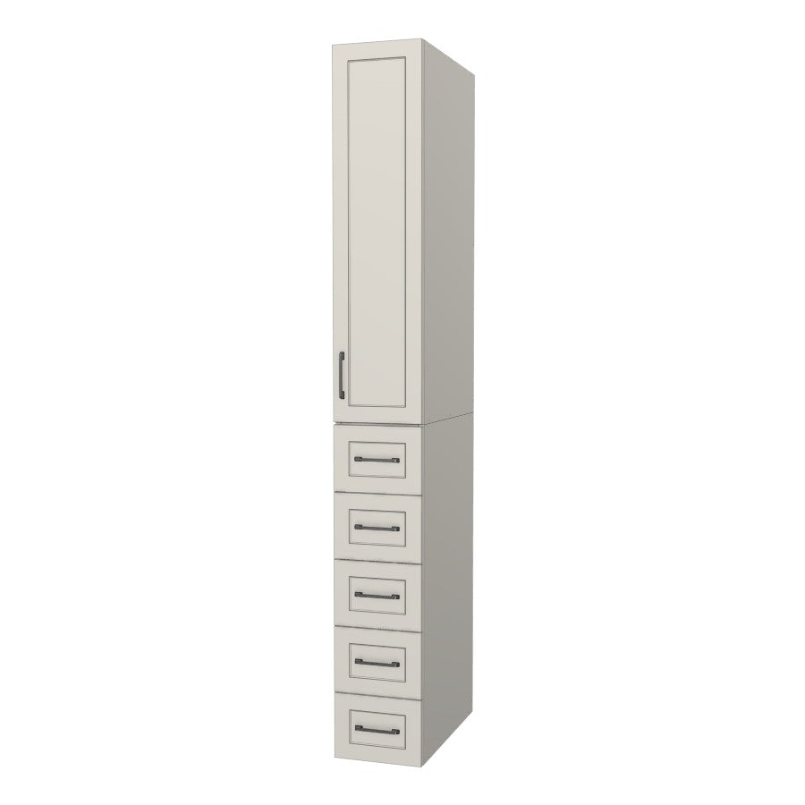 RTI Closets Basic Shelf & Drawer Closet Unit - 12" Wide - Painted Fronts