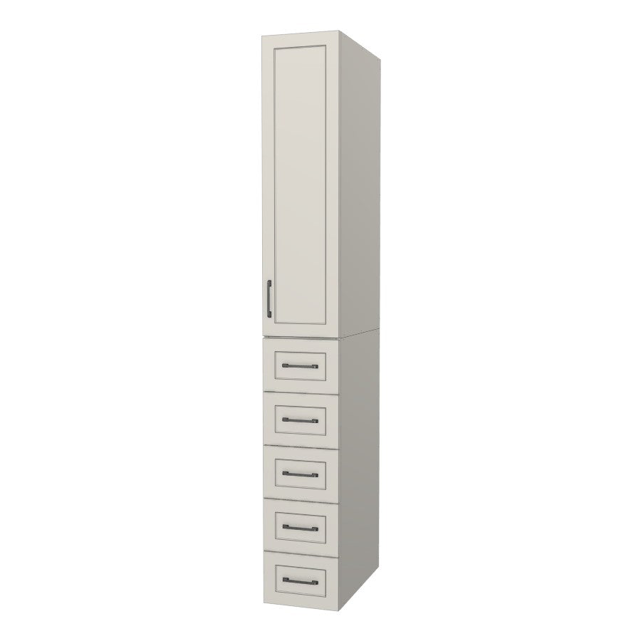 RTI Closets Basic Shelf & Drawer Closet Unit - 13" Wide - Thermofoil Fronts