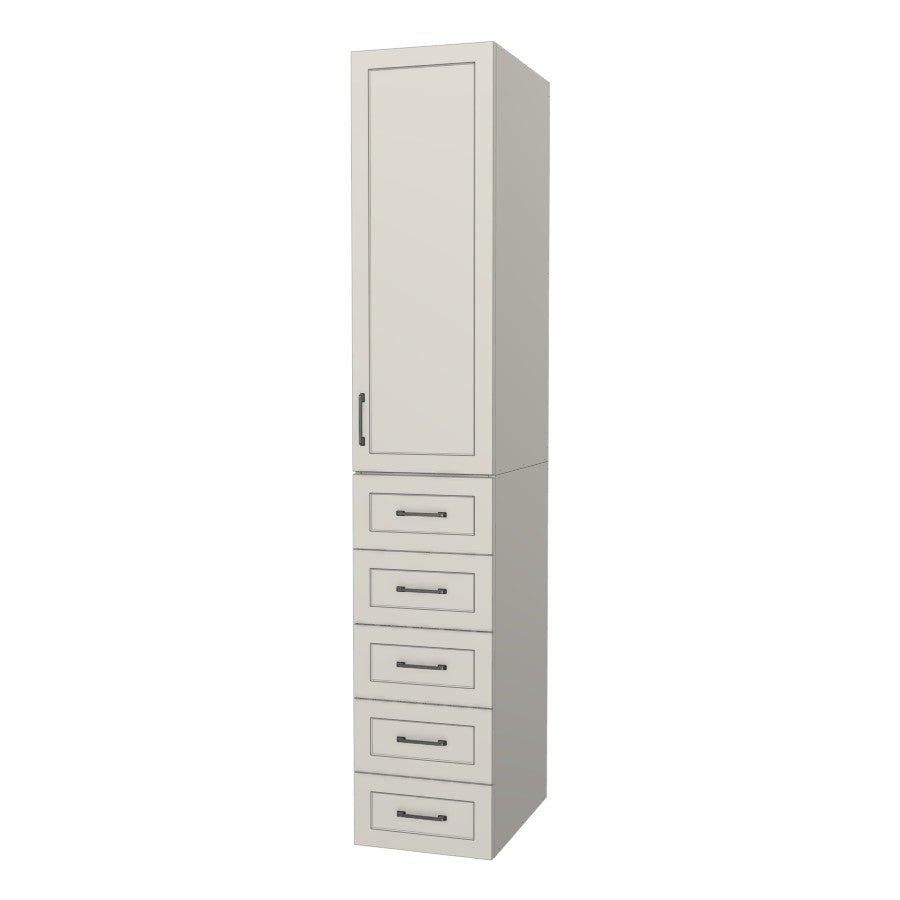 RTI Closets Basic Shelf & Drawer Closet Unit - 17" Wide - Painted Fronts