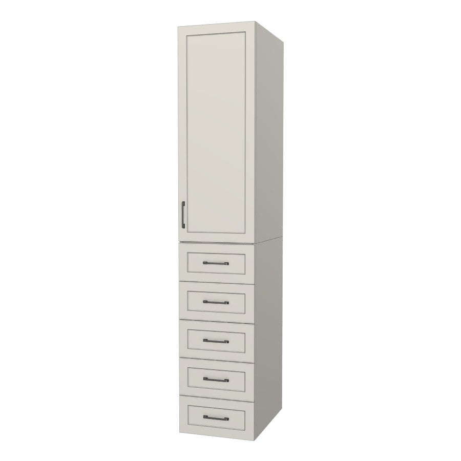 RTI Closets Basic Shelf & Drawer Closet Unit - 18" Wide - Thermofoil Fronts