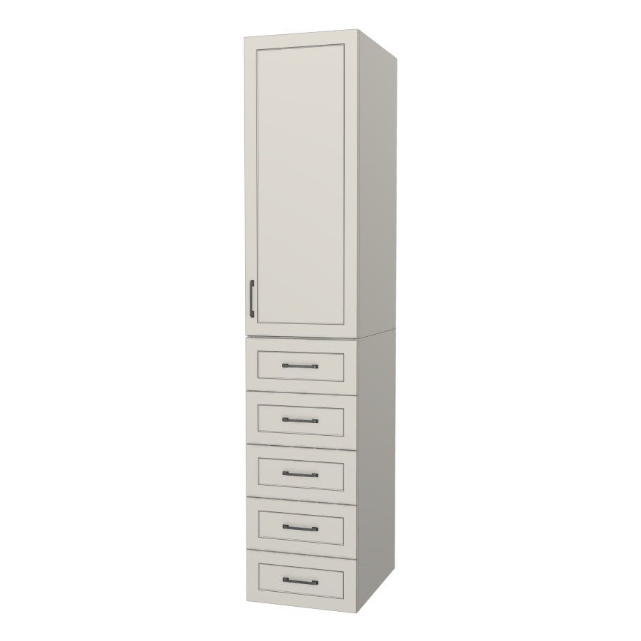 RTI Closets Basic Shelf & Drawer Closet Unit - 19" Wide - Painted Fronts
