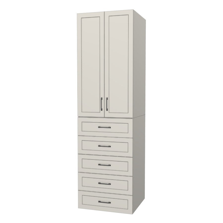 RTI Closets Basic Shelf & Drawer Closet Unit - 27" Wide - Thermofoil Fronts