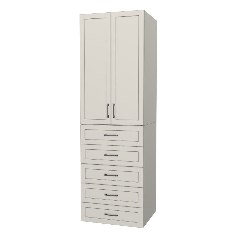 RTI Closets Basic Shelf & Drawer Closet Unit - 29" Wide - Thermofoil Fronts