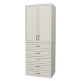 RTI Closets Basic Shelf & Drawer Closet Unit - 35" Wide - Thermofoil Fronts