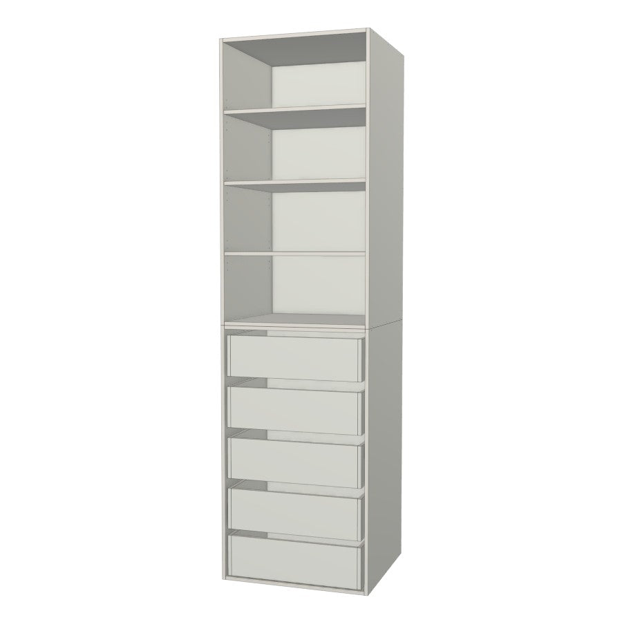 RTI Closets Basic Shelf & Drawer Closet Unit - 26" Wide - No Fronts