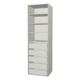 RTI Closets Basic Shelf & Drawer Closet Unit - 28" Wide - Thermofoil Fronts